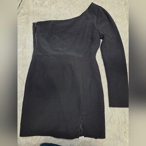 Elegant Black One-Shoulder Dress Lulas Size Medium